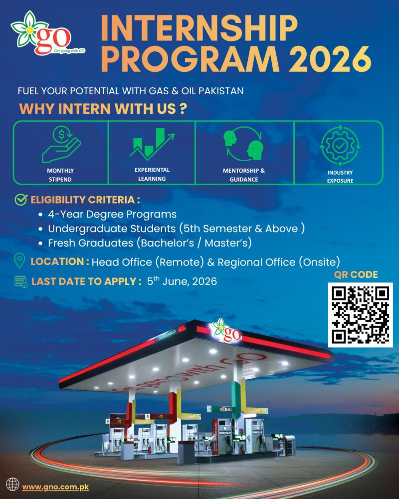 Go & Oil Pakistan Ltd Internship Program 2026