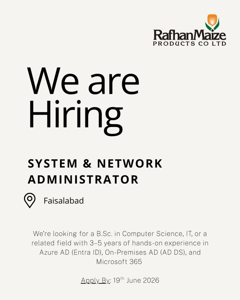 Rafhan Maize Products Co. Ltd Jobs 2025 – Multiple Engineering Jobs