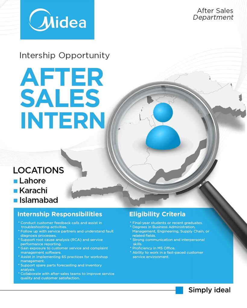 Midea Pakistan Paid Internship Program 2026
