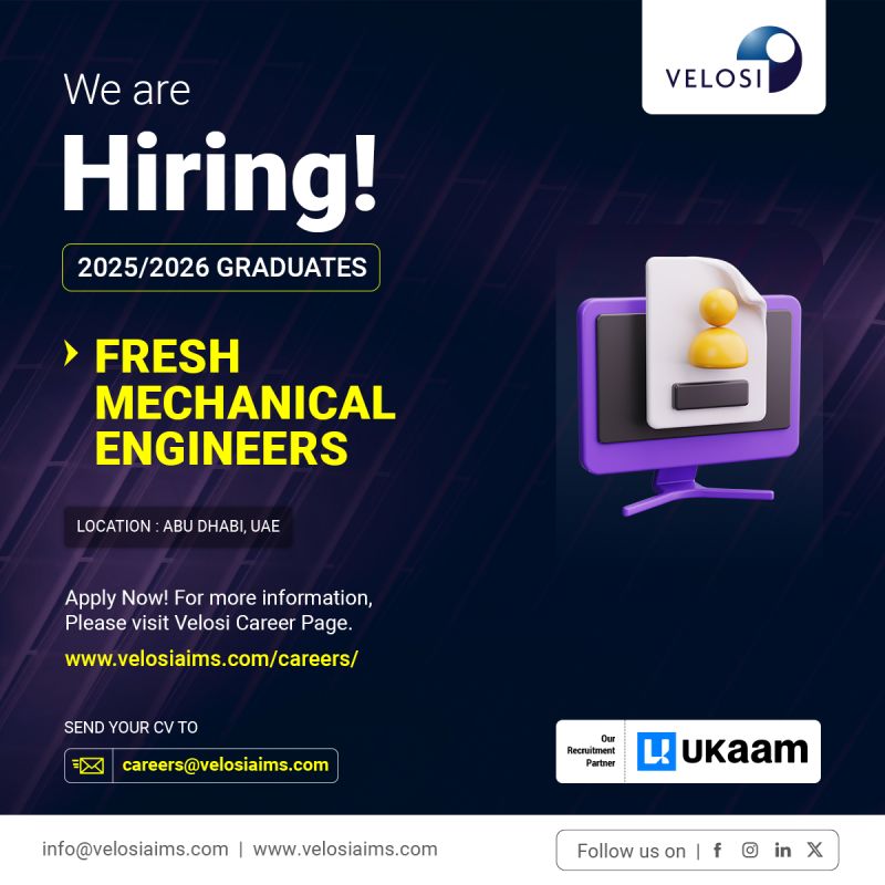 Velosi Fresh Engineering Jobs in Abu Dhabi UAE 2026