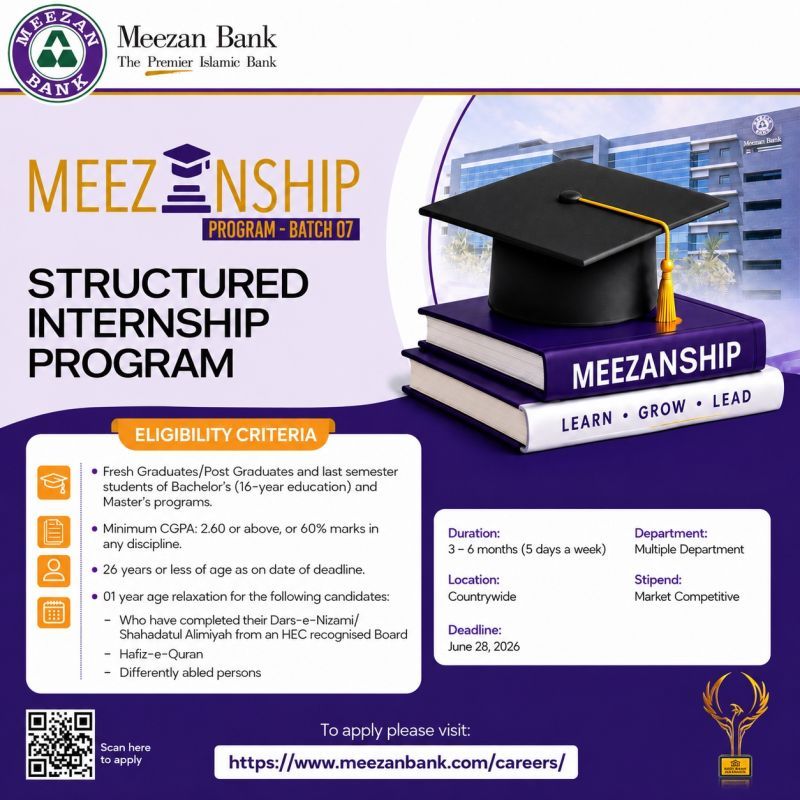 Meezan Bank Paid Internship Program 2026
