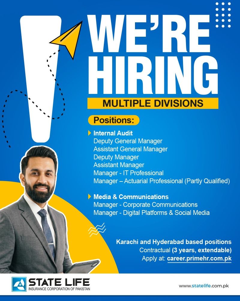 State Life Insurance Corporation of Pakistan Jobs 2026 | Multiple Vacancies