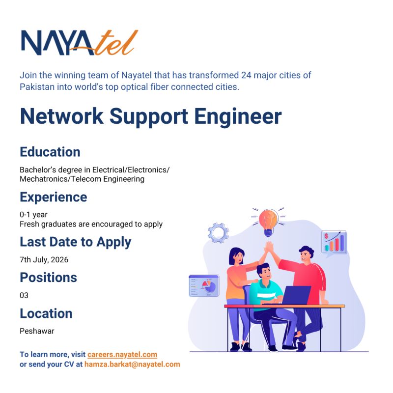 Nayatel Jobs 2026 – Fresh Graduate Jobs
